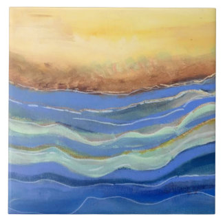 De Cerâmica Azulejo abstrato da praia