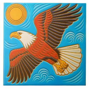 De Cerâmica Azulejo Águia Americana