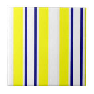De Cerâmica Azulejo Amarelo & Azul Faixa Branca