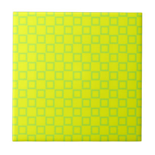 De Cerâmica Azulejo amarelo clássico e verde-menta