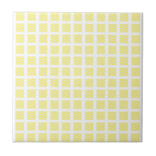 De Cerâmica Azulejo Amarelo & Listra Branca Quadrada