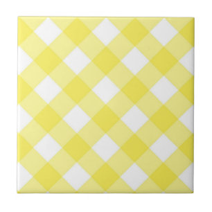 De Cerâmica Azulejo Amarelo & Listra Branca Quadrada
