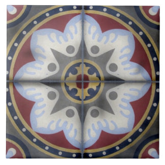 De Cerâmica Azulejo antigo do francês do cimento do vintage