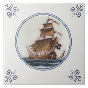 De Cerâmica Azulejo Antiquado Polocromo Delft Repro para Entre