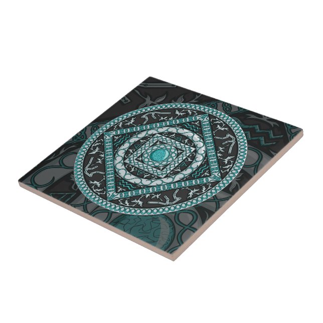 De Cerâmica Azulejo Aquarius Mandala (Lateral)