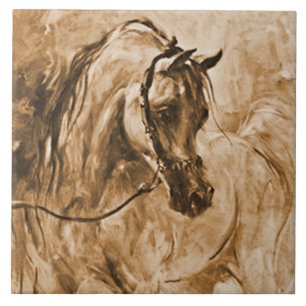 De Cerâmica Azulejo árabe do cavalo