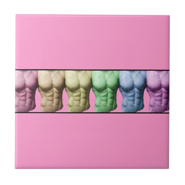 De Cerâmica Azulejo Arco-Íris Abs - Rosa (Frente)
