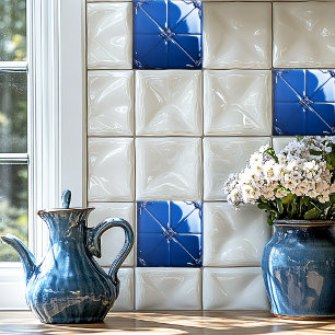 De Cerâmica Azulejo Art Déco Azul Escuro