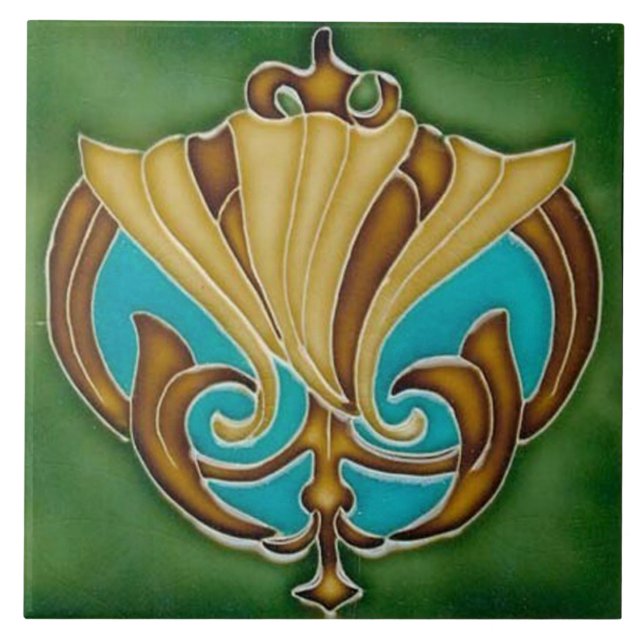 De Cerâmica Azulejo Art Nouveau Ceramic tile (Frente)