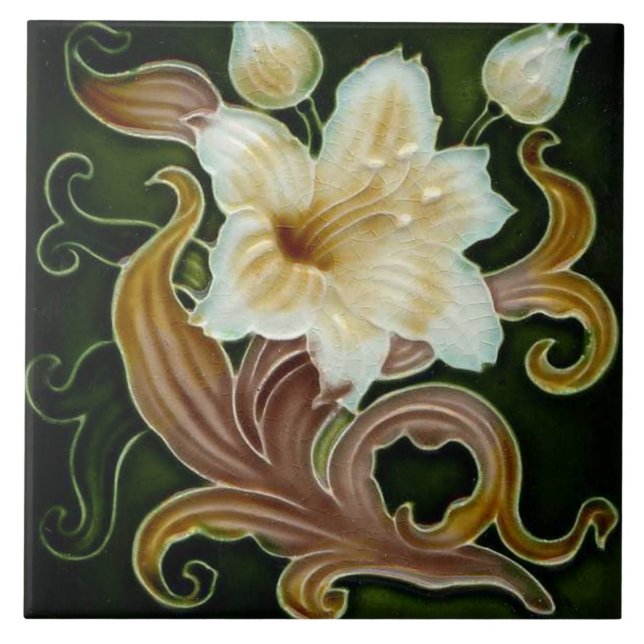 De Cerâmica Azulejo Art nouveau ceramic tile (Frente)