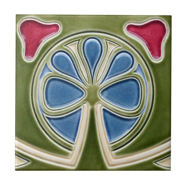 De Cerâmica Azulejo - Art Nouveau Clover (Frente)