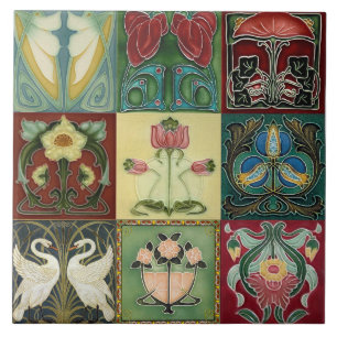De Cerâmica Azulejo art nouveau estilo lareira decorativa