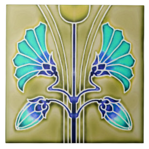 De Cerâmica Azulejo art nouveau estilo lareira decorativa