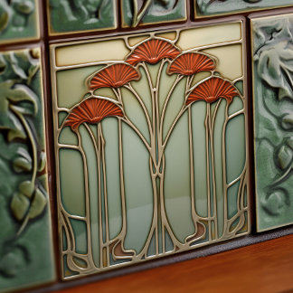 De Cerâmica Azulejo Art Nouveau Harvest Crescendo