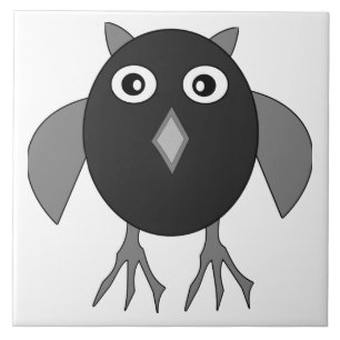 De Cerâmica Azulejo assustador do Halloween Owl