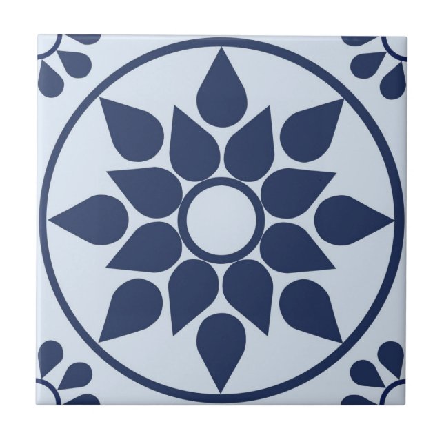 De Cerâmica Azulejo azul (Frente)