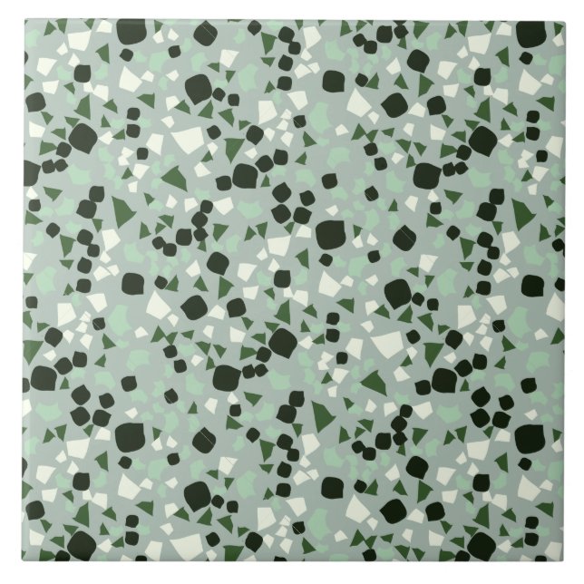 De Cerâmica Azulejo Azul Claro Terrazzo Simples Moderno (Frente)