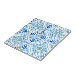 De Cerâmica Azulejo Azul Cobalto da Costa Amalfitana Mediterrâ