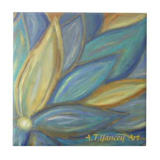 De Cerâmica Azulejo azul da flor