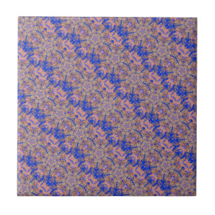 De Cerâmica azulejo azul diagonal do moorish