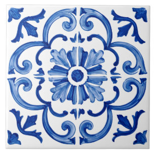 De Cerâmica Azulejo azul do Mediterrâneo