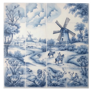 De Cerâmica Azulejo Azul E Branco Do Azulejo Delgado