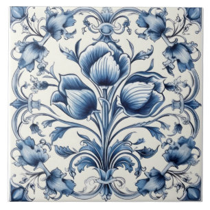 De Cerâmica Azulejo Azul E Branco Do Azulejo Delgado