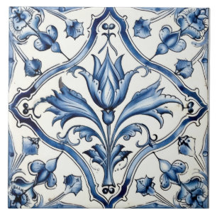 De Cerâmica Azulejo Azul E Branco Do Azulejo Delgado