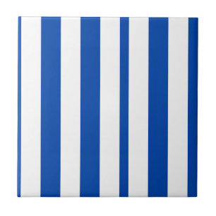 De Cerâmica Azulejo Azul e Branco Listrado Quadrado