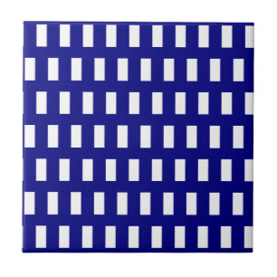 De Cerâmica Azulejo Azul e Branco Xadrez Listrado