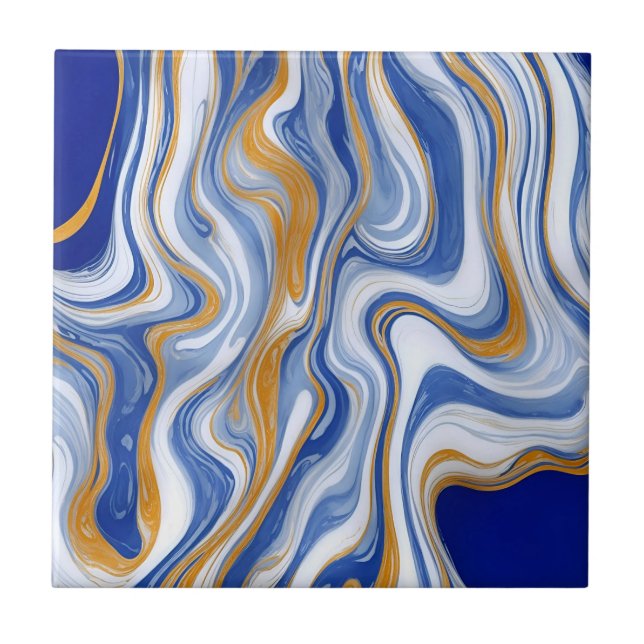 De Cerâmica Azulejo Azul-Escuro (Frente)