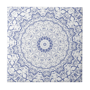 De Cerâmica Azulejo azul francês