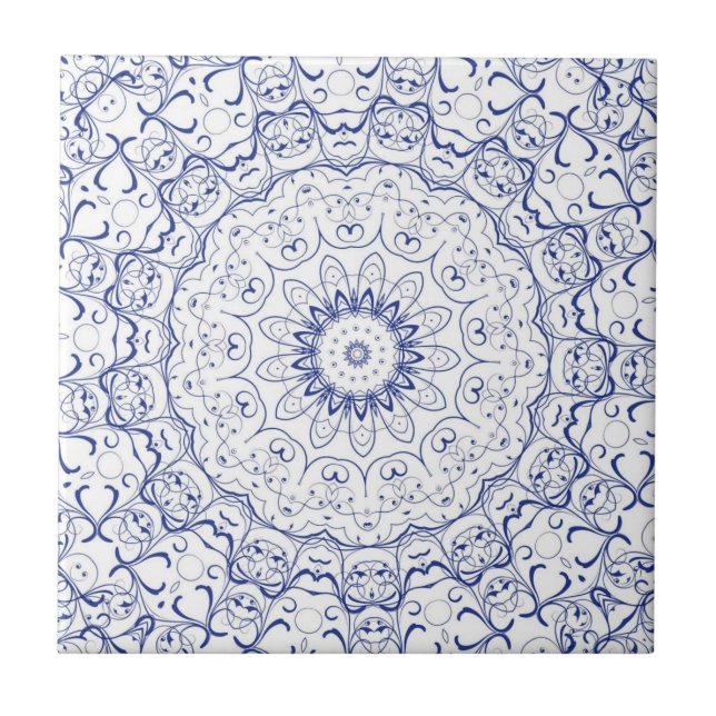 De Cerâmica Azulejo azul francês (Frente)