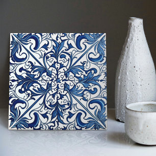 De Cerâmica Azulejo Azul Índigo Lisboa Português Decorativo C