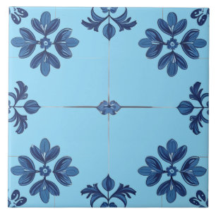 De Cerâmica Azulejo Azul Índigo Português Lisboa Decorativo