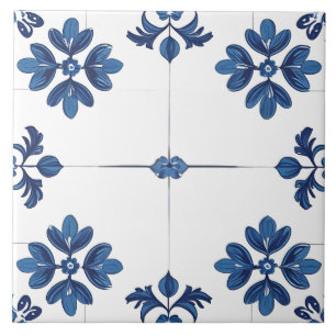 De Cerâmica Azulejo Azul Índigo Português Lisboa Decorativo