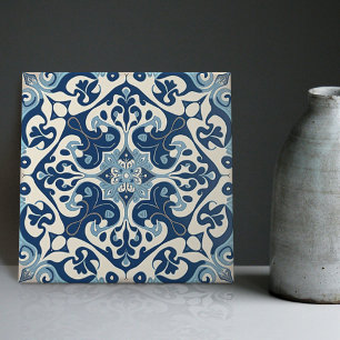 De Cerâmica Azulejo Azul Índigo Português Lisboa Decorativo