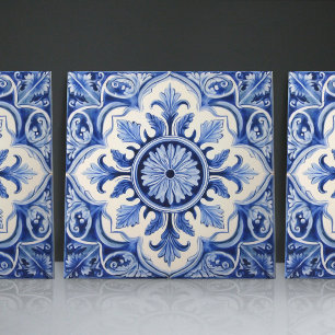 De Cerâmica Azulejo Azul Índigo Português Lisboa Decorativo