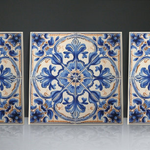 De Cerâmica Azulejo Azul Índigo Português Lisboa Decorativo