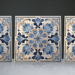 De Cerâmica Azulejo Azul Índigo Português Lisboa Decorativo