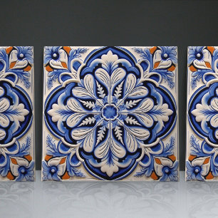 De Cerâmica Azulejo Azul Índigo Português Lisboa Decorativo