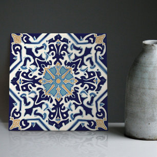 De Cerâmica Azulejo Azul Índigo Português Lisboa Decorativo C
