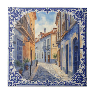 De Cerâmica Azulejo Azul Índigo Português Lisboa Talavera