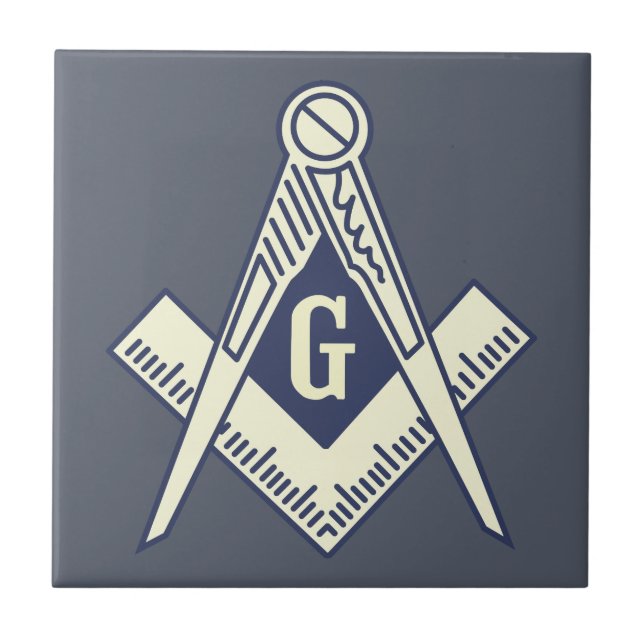 De Cerâmica Azulejo azul maçónico feito sob encomenda da (Frente)