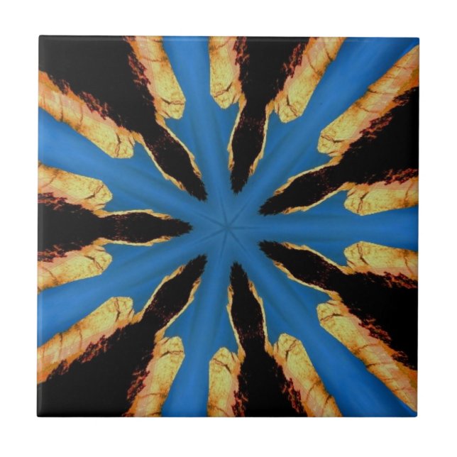 De Cerâmica azulejo azul negrito (Frente)