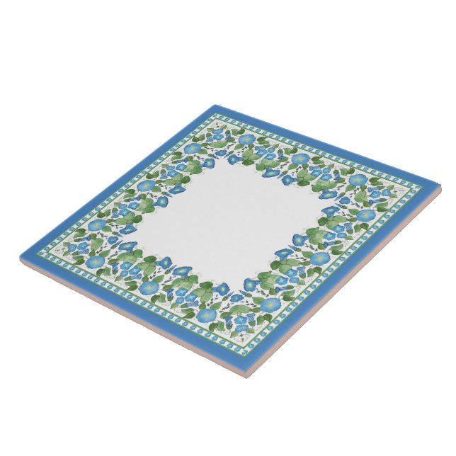 De Cerâmica Azulejo azul nostálgico da corriola (Lateral)