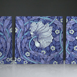 De Cerâmica Azulejo Azul Pimpernel Sem Costura 1/2 William Mor