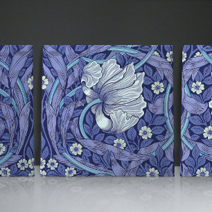 De Cerâmica Azulejo Azul Pimpernel Sem Costura 1/2 William Mor