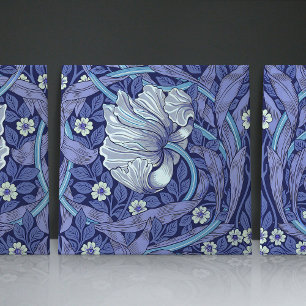 De Cerâmica Azulejo Azul Pimpernel Sem Costura 2/2 William Mor