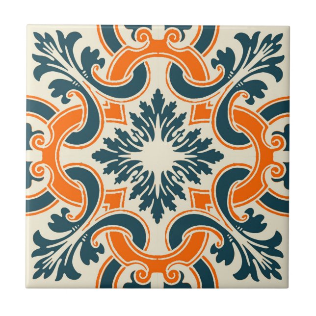 De Cerâmica Azulejo azul português (Frente)